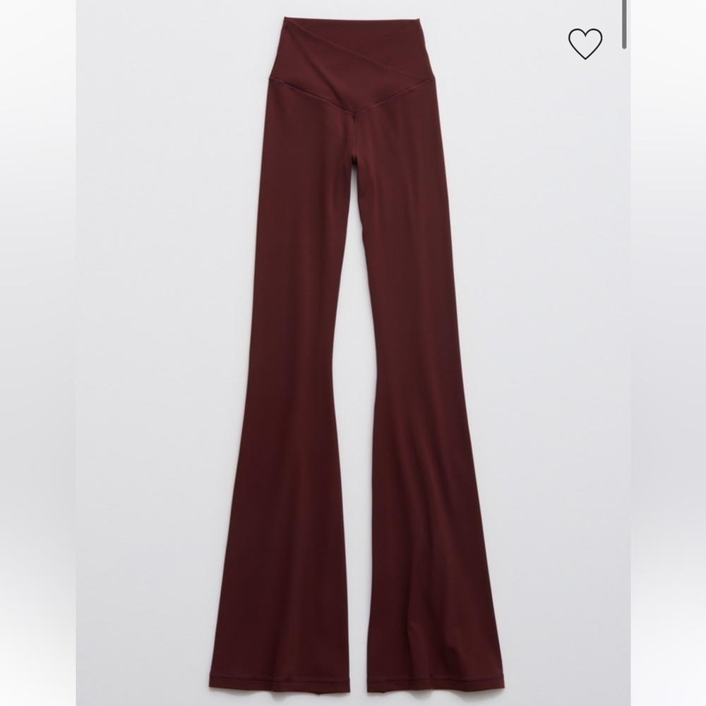 OFFLINE By Aerie Real Me High Waisted Crossover Flare Legging royal berry